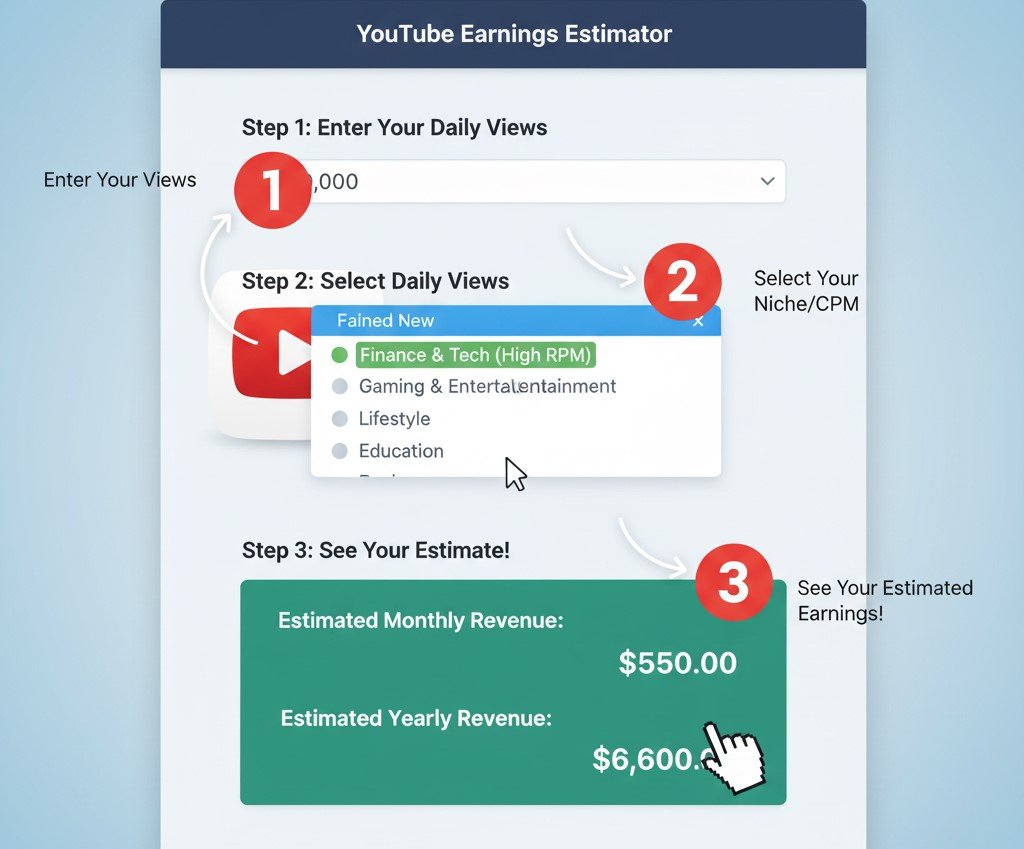 How to Use Our YouTube Earnings Estimator